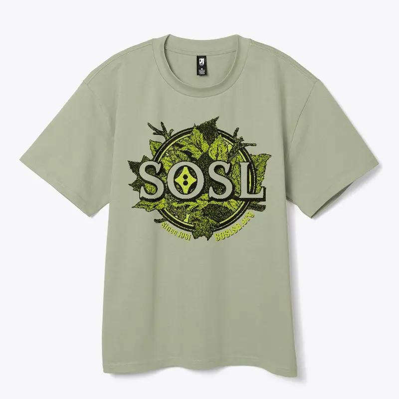 Changing leaves heavy tee in chartreuse