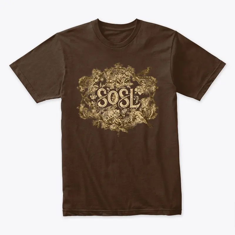 SOSL Toile soft unisex tee in sepia tone