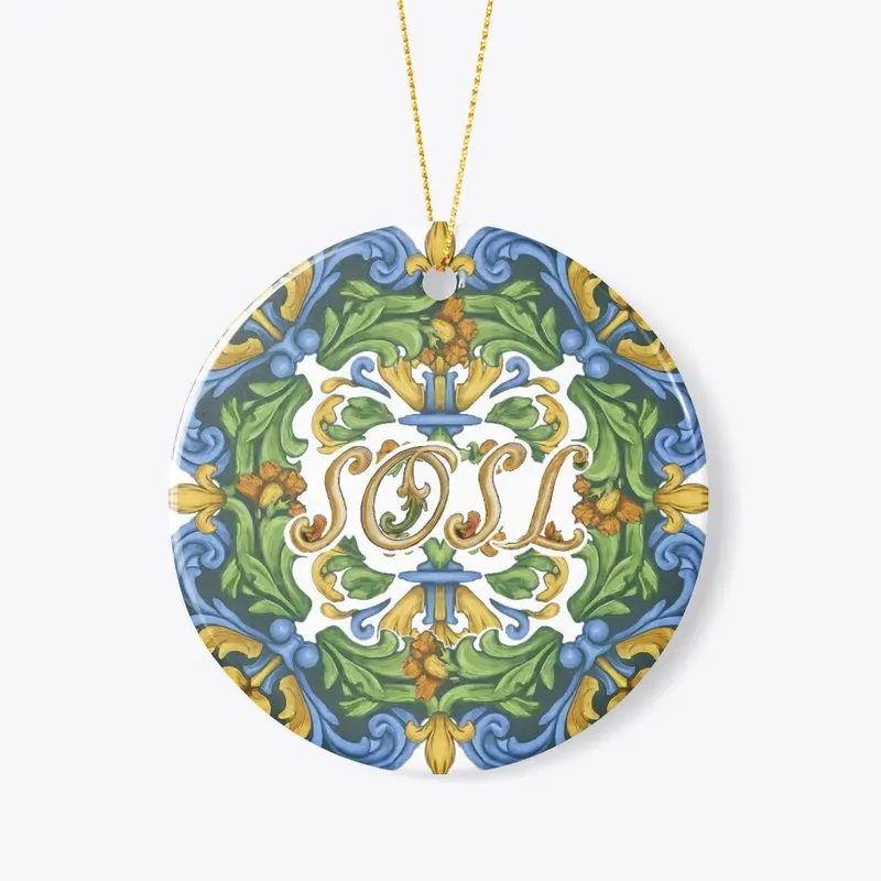 Deruta SOSL round ornament in full color