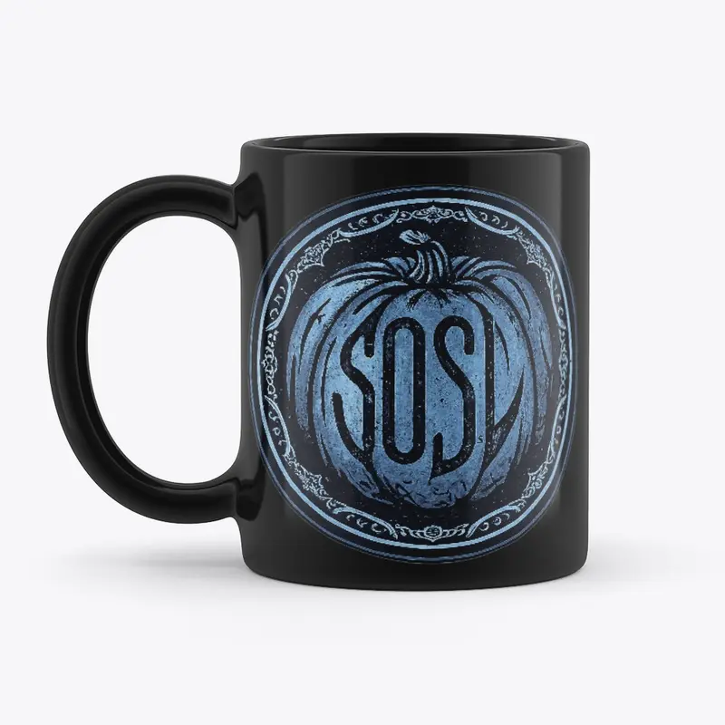 SOSL-a-lantern black mug in frost blue