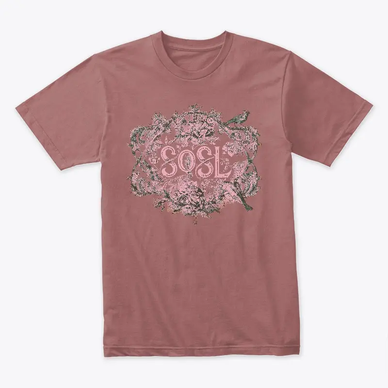 SOSL Toile soft unisex tee antique pink