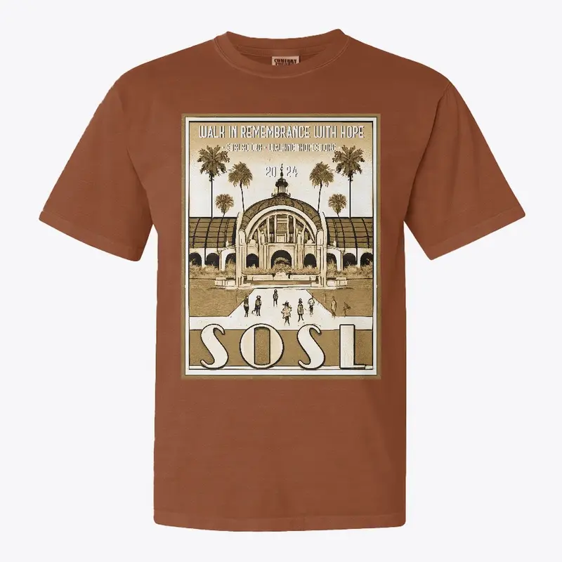 SOSL Walk 2024 Heavy Print Tee in Sepia