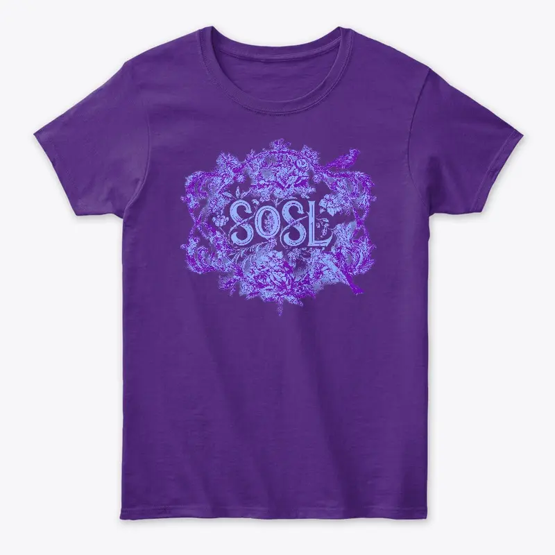 SOSL Toile womens tee in ultraviolet