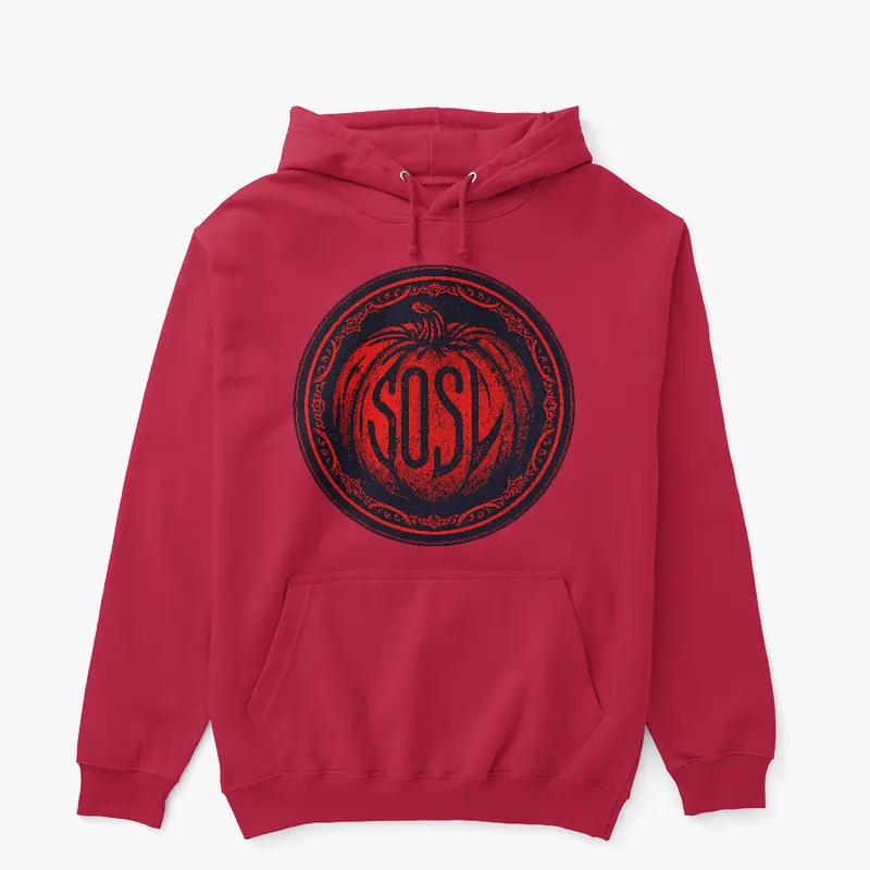 SOSL-a-lantern hoodie in vermilion red