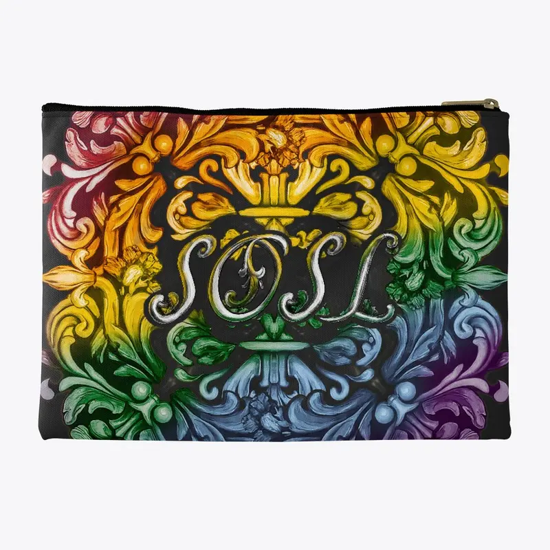 Deruta SOSL keepsake pouch in rainbow