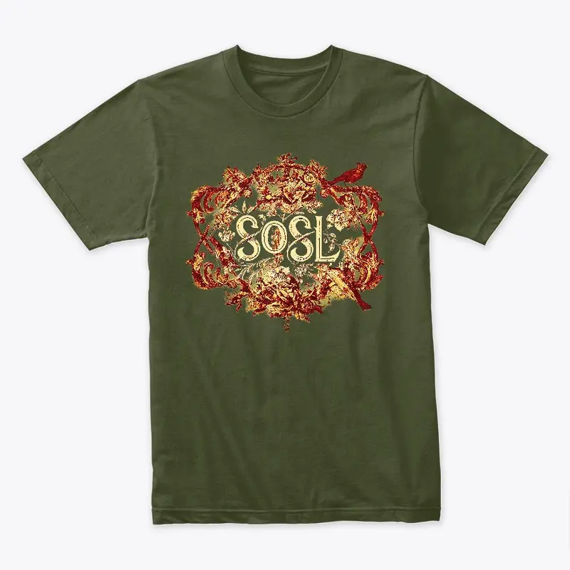 SOSL Toile soft unisex tee in olde brick