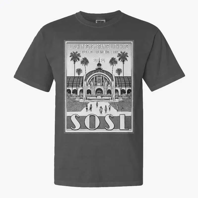 SOSL Walk 2024 Heavy Print Tee in Mono