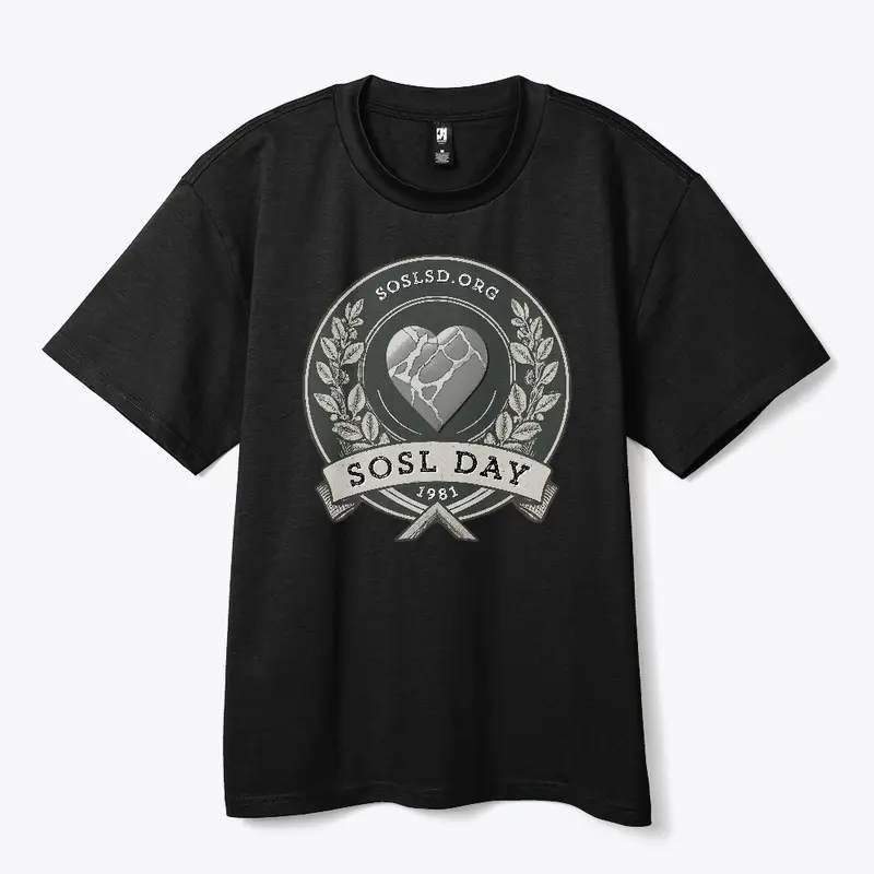 SOSL day heavy tee in chalk and charcoal