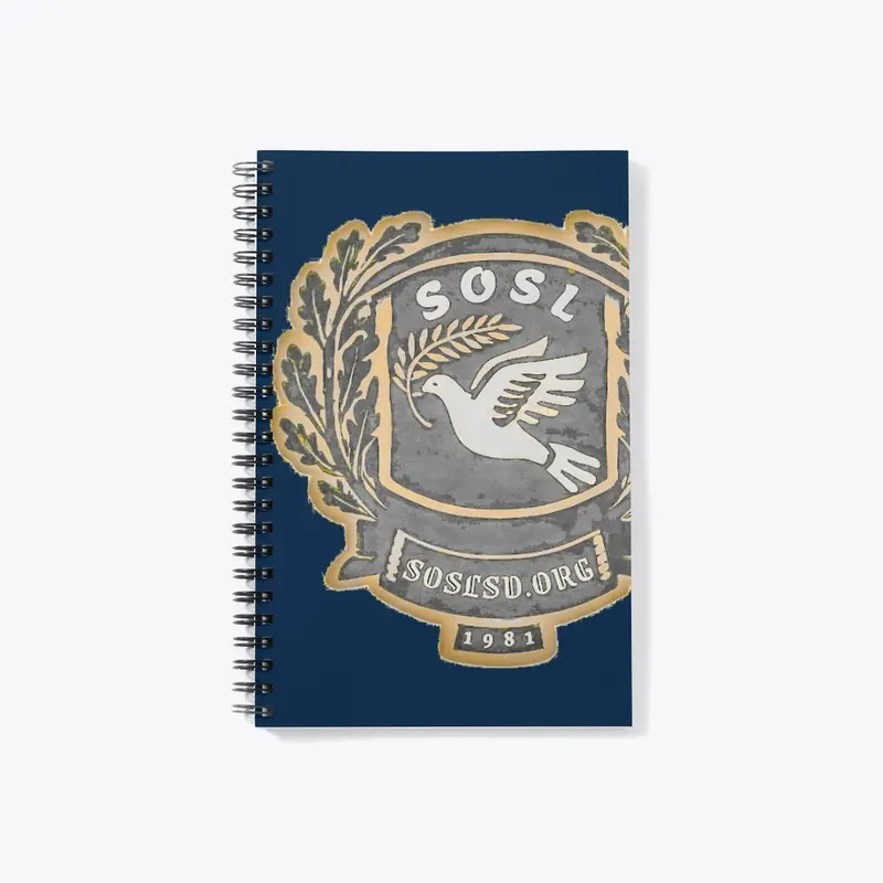 Laurel Dove notebook silver and gold