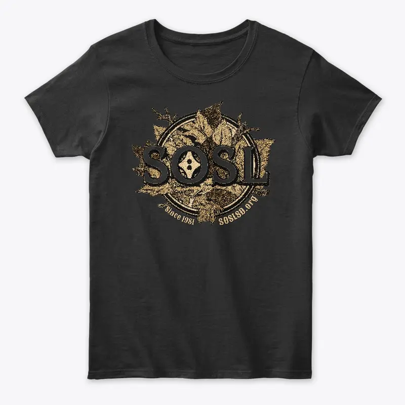 Changing leaves womens tee in sepia