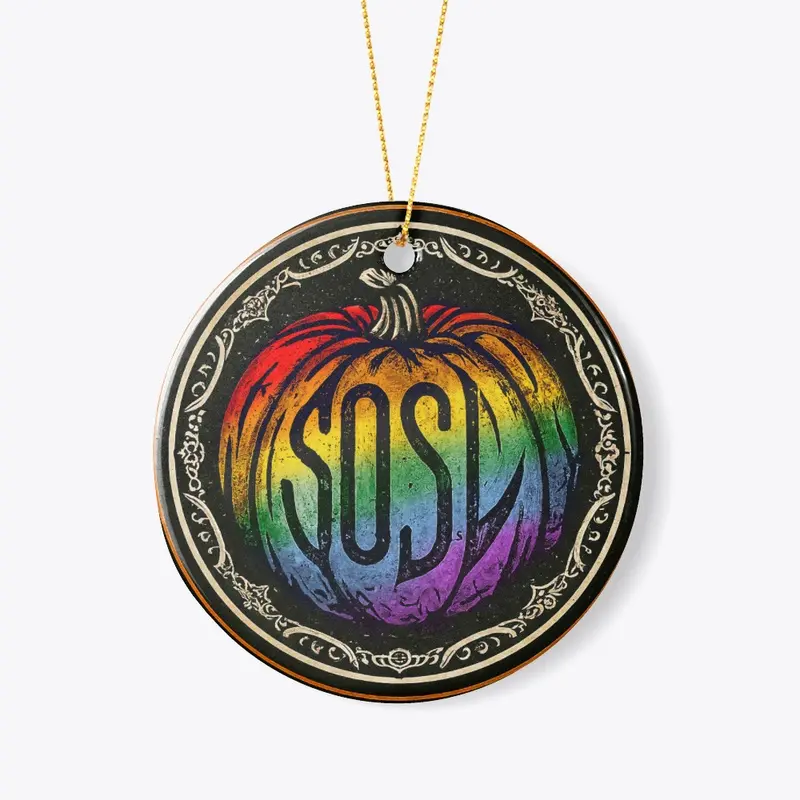 SOSL-a-lantern rainbow ornament