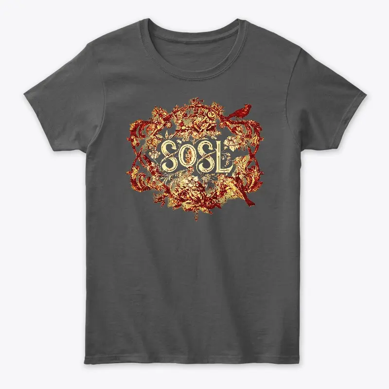 SOSL Toile womens tee in olde brick