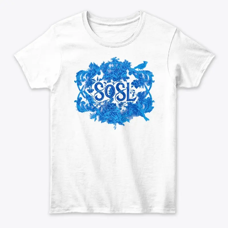 SOSL Toile womens tee pottery blue 