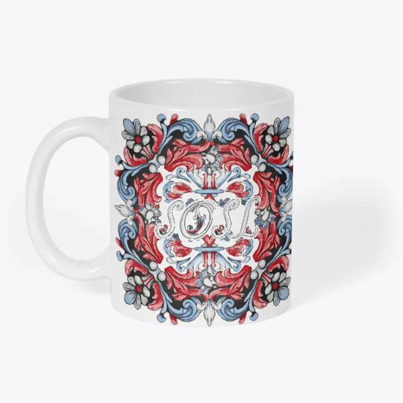 Deruta SOSL americana red/wht/blu mug