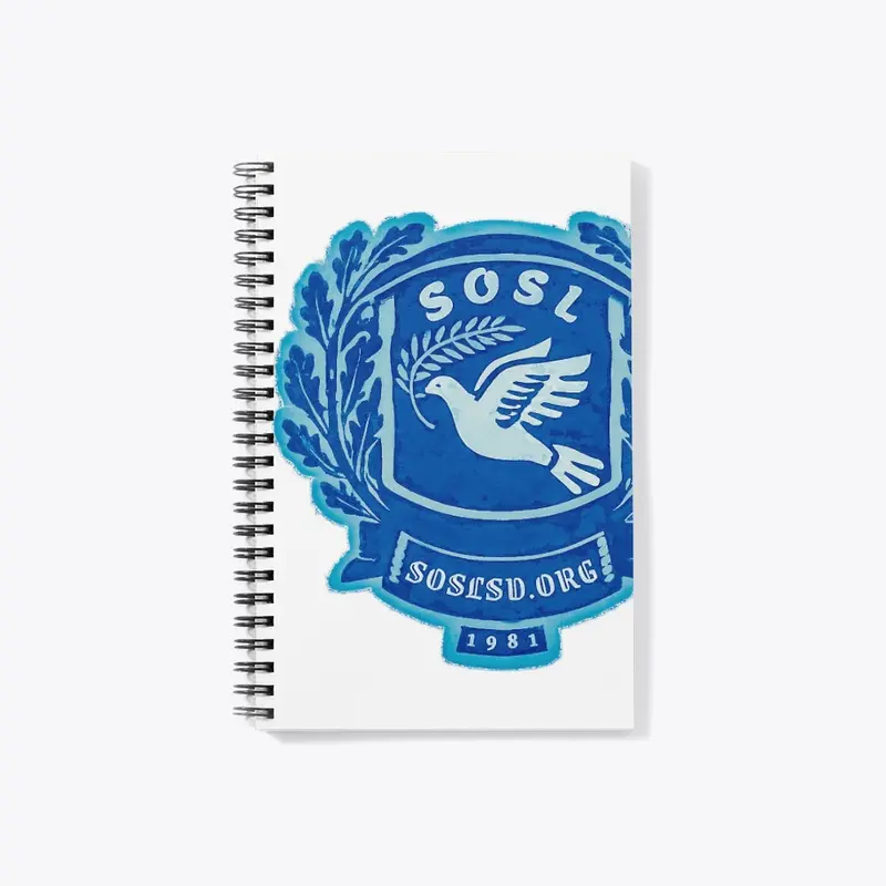 Laurel Dove notebook in pottery blue