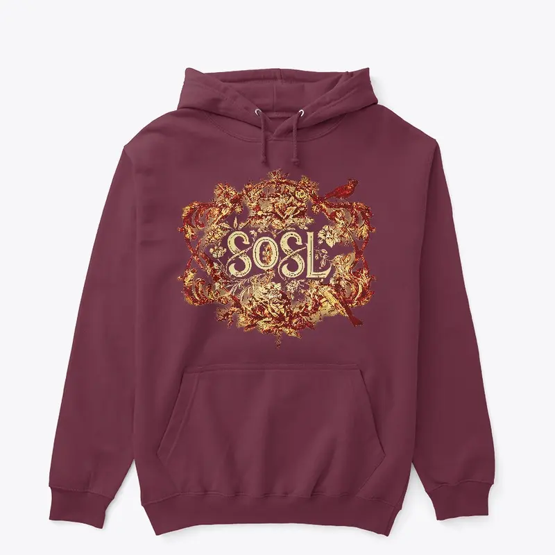 SOSL Toile unisex hoodie in olde brick