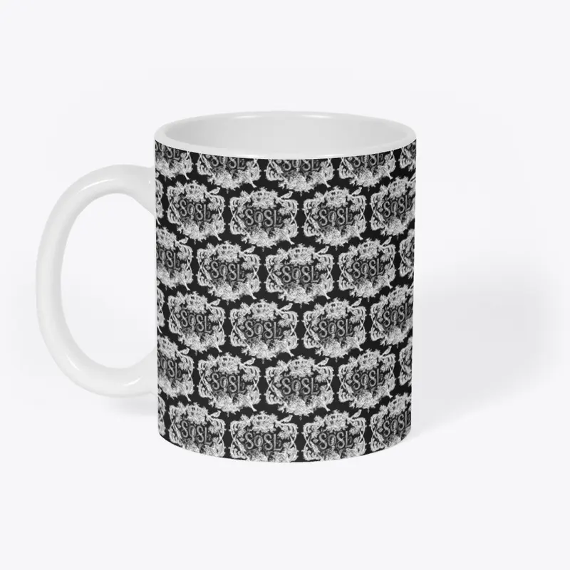 Toile SOSL microprint mug in monochrome