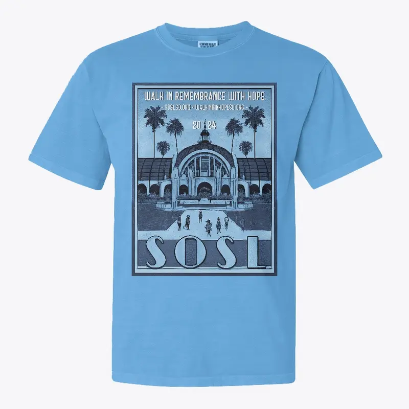 SOSL Walk 2024 Heavy Print Tee In Frost