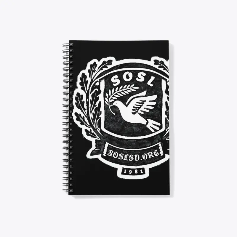 Laurel Dove notebook in mono blk/wht