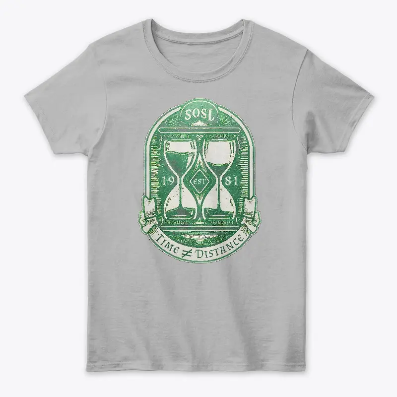 Time distance womens tee country green