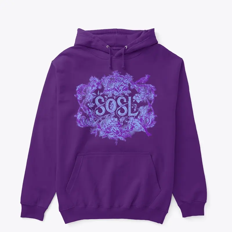 SOSL Toile unisex hoodie in ultraviolet